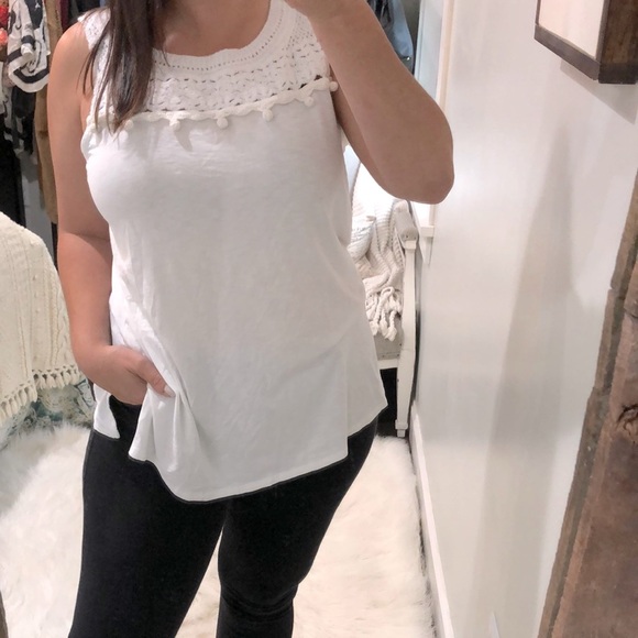 J JILL WHITE SLEEVELESS TOP - Picture 1 of 5